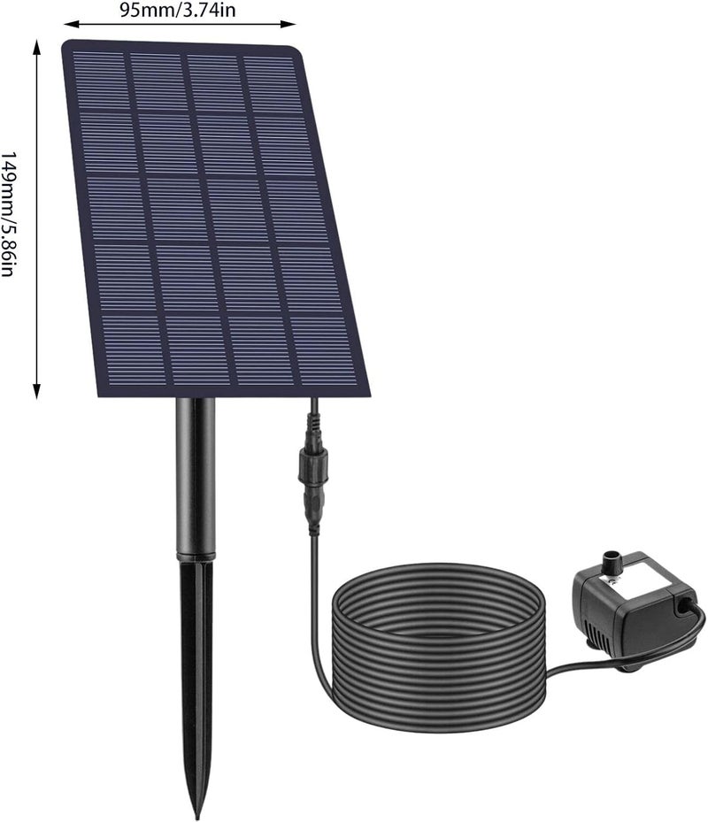 woobles Solar Water Air Pump,2.5W Solar Oxygen Air Fountain Pump Battery with Air Hoses and Bubble Stones - Air Bubble for Fish Tank, 3 Mode&No Noise Solar Pond Aerator for Pond Fishing Pool Oxygen - Image 4